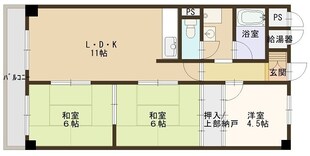 エバーグリーン車崎の物件間取画像